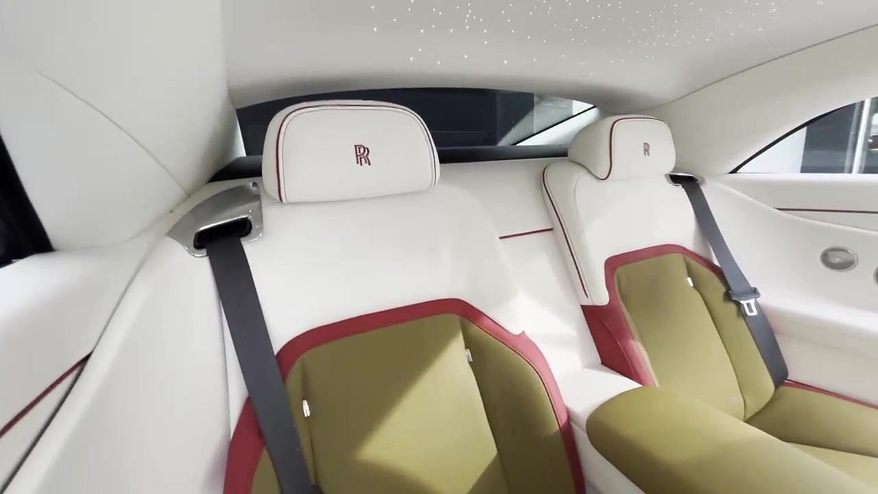 Rear seats and headliner of a luxury coupe